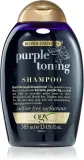 OGX Blonde Enhance+ Purple Toning - фиолетовый шампунь, нейтрализующий желтоватые оттенки, 385 мл — фото 1