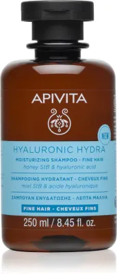 Apivita Hyaluronic Hydra Fine Hair Moisturizing Shampoo - Увлажняющий шампунь для нежных волос, 250 мл