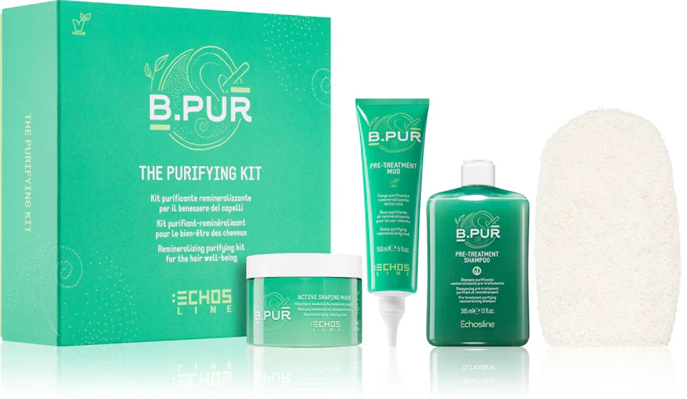 Echosline The Purifying Kit - Подарочный набор для сухих и окрашенных волос, 3 шт
