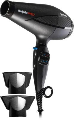 Фен для волос BaByliss PRO Dryers Levante 2100W Ionic с ионизацией, с регулировкой температуры и скорости, 1 шт Black