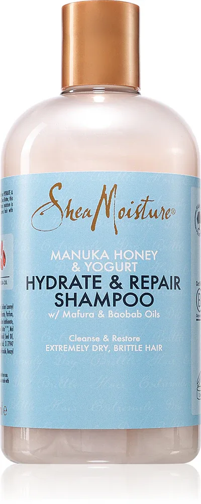 Shea Moisture Manuka Honey & Yogurt Shampoo - Увлажняющий шампунь для сухих волос, 384 мл