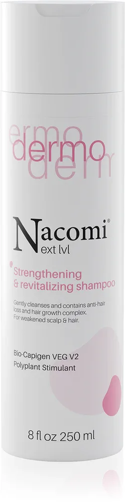 Nacomi Next Level Strengthening & revitalizing shampoo - Шампунь для волос с укрепляющим и оживляющим эффектом, 250 мл