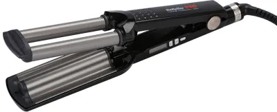 Плойка тройная для волос BaByliss PRO Curling Iron Ionic 3D Waver 2369TTE с ионизацией, с цифровым индикатором температуры, 1 шт BAB2369TTE