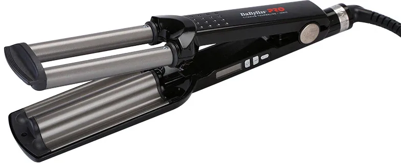 Плойка тройная для волос BaByliss PRO Curling Iron Ionic 3D Waver 2369TTE с ионизацией, с цифровым индикатором температуры, 1 шт BAB2369TTE