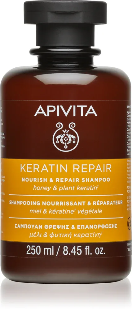 Apivita Keratin Repair Nourish Repair Shampoo - очищающий шампунь, 250 мл