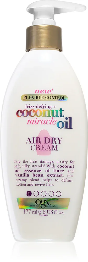OGX Coconut Miracle Oil - Смягчающий крем против пушистости волос, 177 мл
