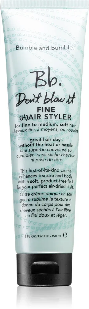 Bumble and bumble Don't Blow It Fine (H)air Styler - Увлажняющая сыворотка для нежных волос, без смывания, 150 мл