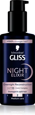 Schwarzkopf Gliss Night Elixir - Эликсир без смывки для секущихся кончиков волос, 100 мл