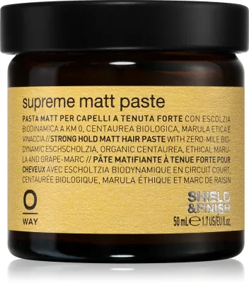 Oway Shield & Finish Supreme Matt Paste - Матовая паста для стайлинга средней фиксации, 50 мл