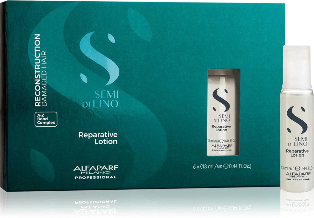 Alfaparf Milano Semi di Lino Reconstruction Reparative - Уход за волосами: регенерирующая сыворотка для восстановления поврежденных волос, 6 мл