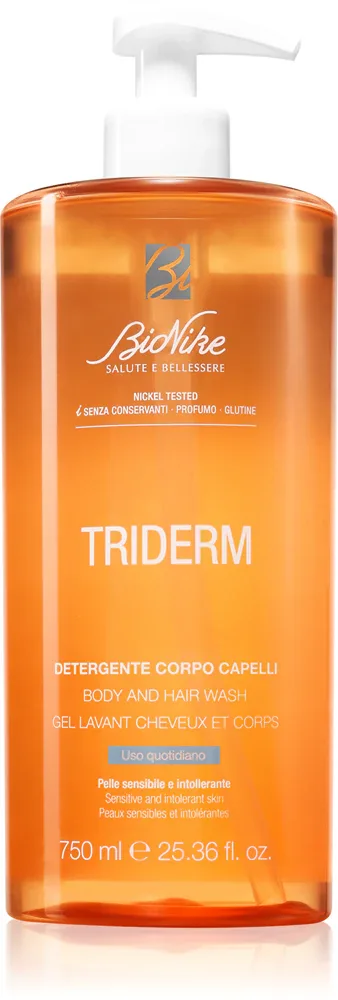 BioNike Triderm - Гель для душа и шампунь 2 в 1 для ежедневного использования