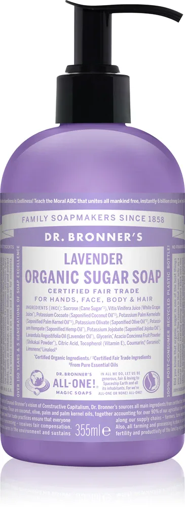 Dr. Bronner’s Lavender - Жидкое мыло для тела и волос, 355 мл