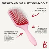 Щётка для волос Denman Detangling D38 The Detangling Styling Paddle плоская, с эргономичной ручкой, 1 шт Pink Crush — фото 6
