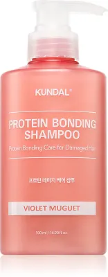 KUNDAL Protein Bonding Care Shampoo - Питательный шампунь для сухих и поврежденных волос с ароматом Violet Muguet, 500 мл