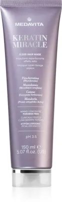 Medavita Keratin Miracle Sleek Hair Mask - Увлажняющая маска для волос, разглаживающая