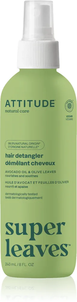Спрей для волос Attitude Super Leaves Avocado Oil Olive Leaves для лёгкого расчёсывания, несмываемый, 240 мл