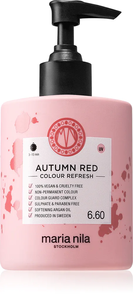 Тонирующая маска для волос Maria Nila Colour Refresh Autumn Red, смываемая, красный оттенок