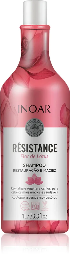 INOAR Resistance Flor de Lotus - Шампунь для ослабленных волос, 1000 мл