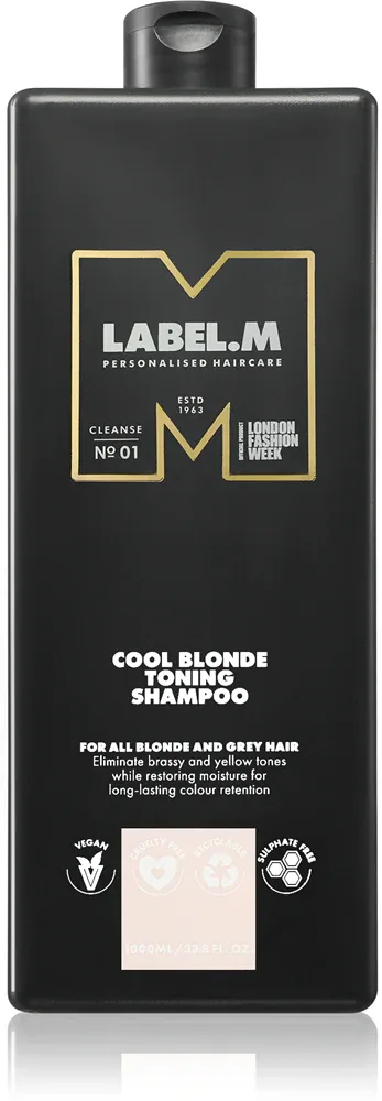 label.m Cool Blonde Toning Shampoo - Шампунь для нейтрализации желтоватых оттенков, 1000 мл