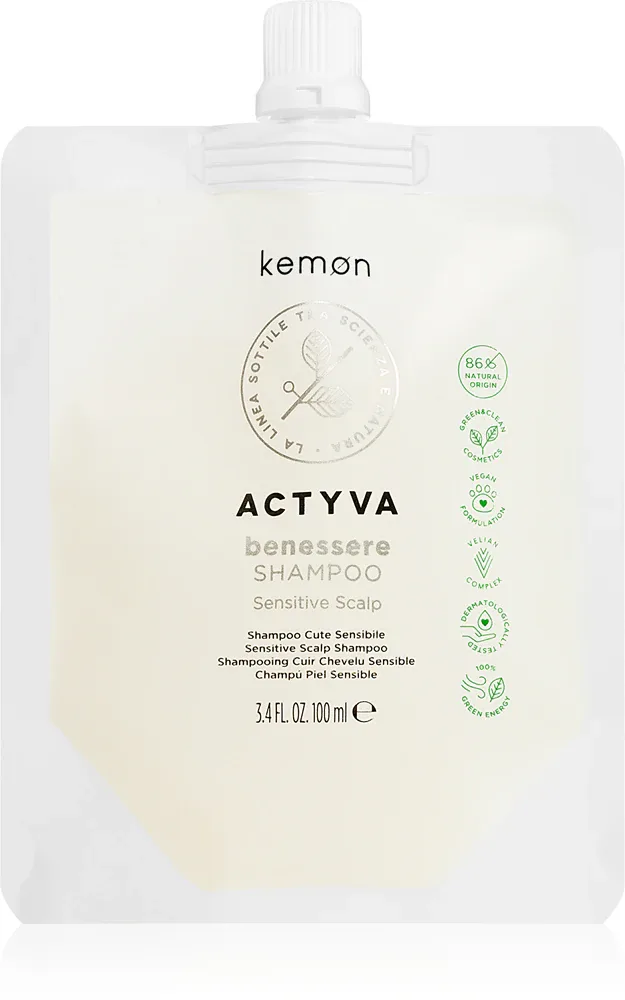 Шампунь для волос Kemon Actyva Benessere очищающий, для тонких волос