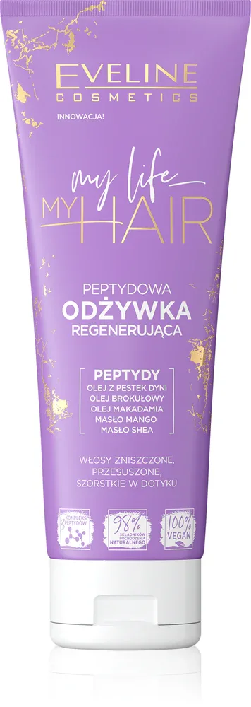 Eveline Cosmetics My Life My Hair - восстанавливающий кондиционер с пептидами, 250 мл