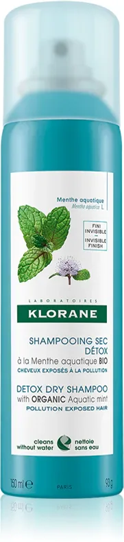 Klorane Organic Mint - Сухой шампунь для волос, подверженных загрязнению воздуха, 150 мл