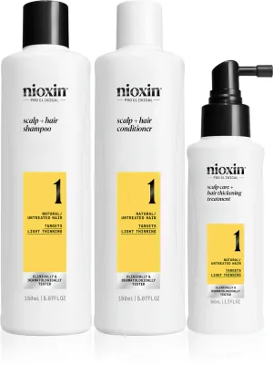 Nioxin System 1 - Подарочный набор для слабых и выпадающих волос, 3 шт