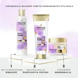 Pantene Pro-V Miracles Silky & Glowing - Регенерирующая маска для волос с кератином, 300 мл — фото 3