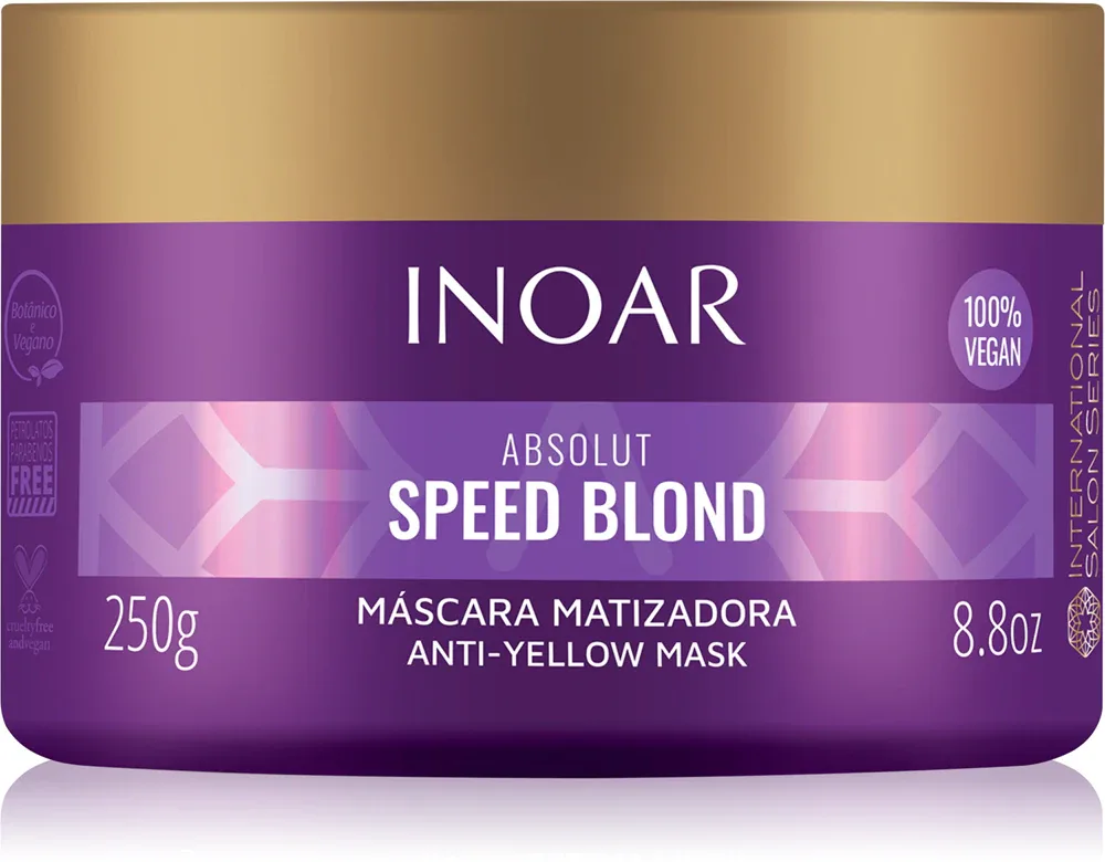 INOAR Absolut Speed Blond - Питательная тонизирующая маска для светлых волос, 250 г
