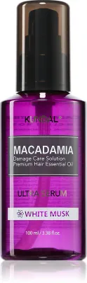 KUNDAL Macadamia Ultra Serum White Musk - Регенерирующая сыворотка с маслом для поврежденных волос, 100 мл