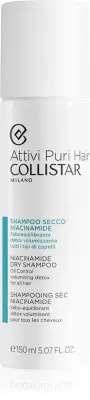 Collistar Hair Niacinamide Dry Shampoo - Сухой шампунь для волос, поглощающий излишки себума и освежающий волосы с ниацинамидом, 150 мл