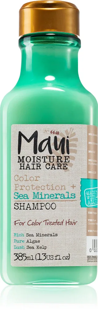 Maui Moisture Colour Protection + Sea Minerals - Отбеливающий и укрепляющий шампунь для окрашенных волос с минералами, 385 мл