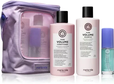 Maria Nila Pure Volume Beauty Bag - Подарочный набор для увеличения объема волос, 3 шт