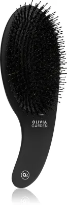 Olivia Garden Black Label CURVE Board&Nylon bristles - Расческа для волос с волосом дикого животного, 1 шт
