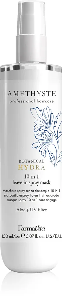 FarmaVita Amethyste Botanical Hydra - Интенсивная маска в спрее без смывания для волос перед высокой температурой, 150 мл