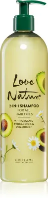 Oriflame Love Nature Organic Avocado Oil & Chamomile - Шампунь уход 2 в 1, 500 мл