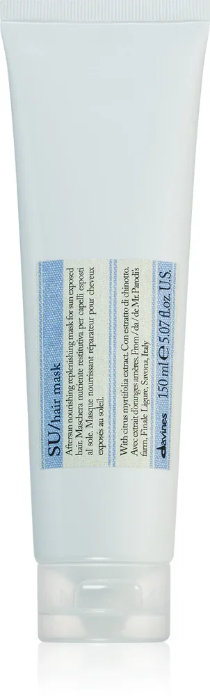 Davines SU Hair Mask - Увлажняющая маска для сухих и поврежденных волос, 150 мл