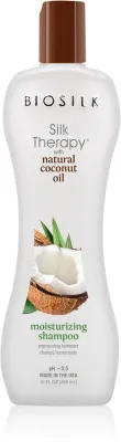 Biosilk Silk Therapy Natural Coconut Oil - Увлажняющий шампунь с кокосовым маслом, 355 мл