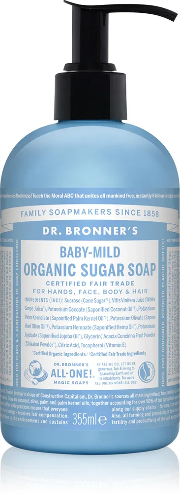 Dr. Bronner’s Baby-Mild - Жидкое мыло для тела и волос без запаха, 355 мл
