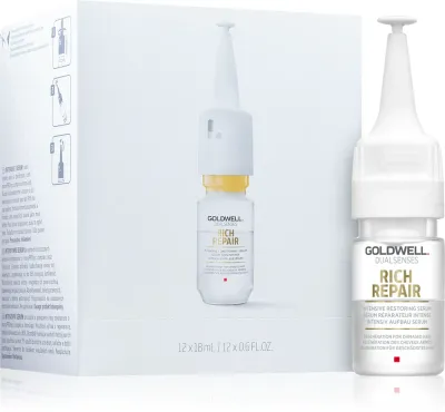 Goldwell Dualsenses Rich Repair - Сыворотка интенсивного восстановления для сухих и поврежденных волос 12 x, 18 мл