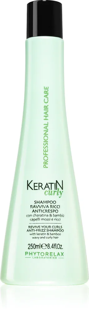 Phytorelax Laboratories Keratin Curly - Шампунь для волос с кудрявой и волнистой текстурой против пушистости, 250 мл