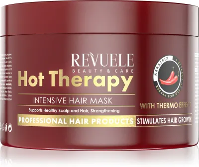 Revuele Hot Therapy Intensive Hair Mask - Интенсивно оживляющая маска для сухих и ломких волос, 500 мл