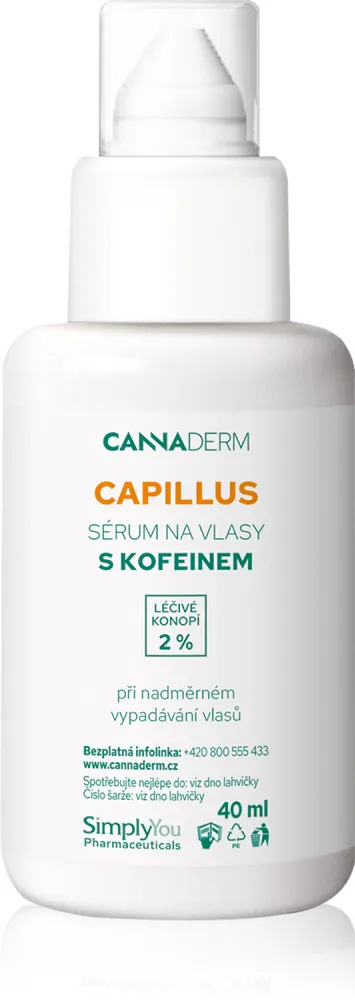 Cannaderm Capillus Caffeine hair serum - Сыворотка для волос с кофеином, 40 мл