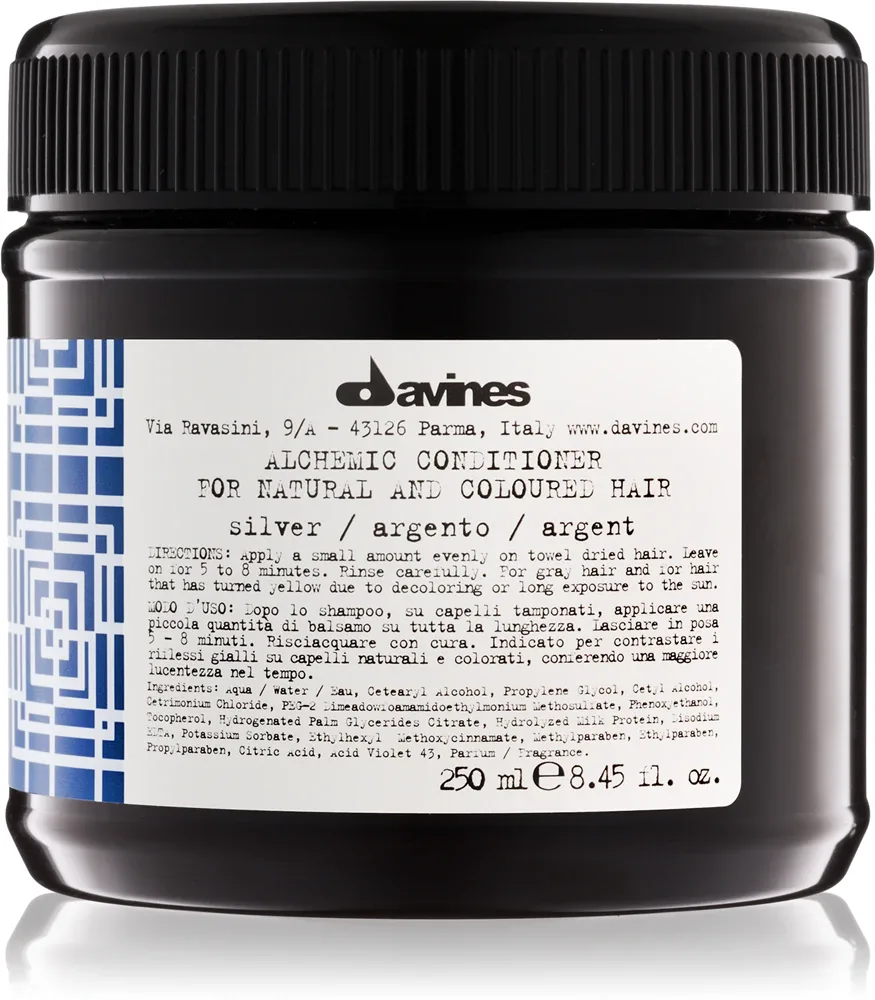 Davines Alchemic Conditioner Silver - Увлажняющий бальзам для выделения цвета волос, 250 мл