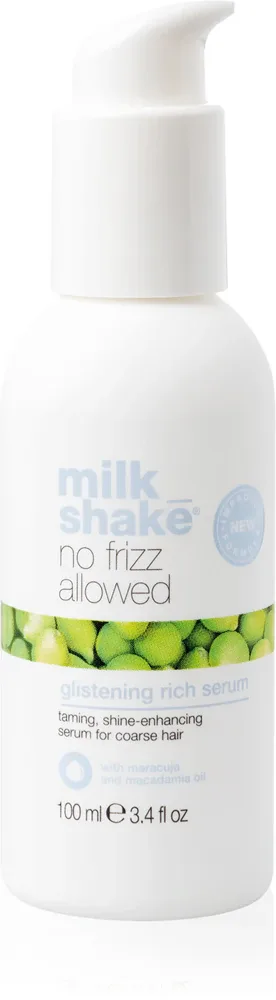 milk_shake No Frizz Allowed Glistening Rich Serum - Сыворотка для волос против пушистости, 100 мл
