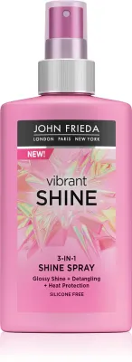 John Frieda Vibrant Shine - Многофункциональный спрей для придания блеска и смягчения волос, 150 мл