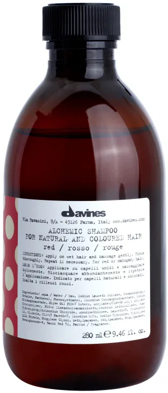 Davines Alchemic Shampoo Red - Шампунь для подчеркивания цвета волос, 280 мл