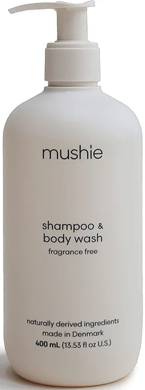 Mushie Organic Baby - Гель для душа и шампунь 2 в 1 для детей, 400 мл