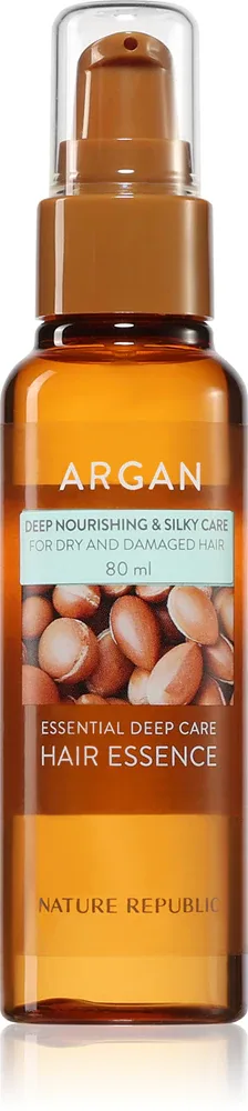 NATURE REPUBLIC Argan Essential Deep Care Hair Essence - Эссенция увлажняющего масла для поврежденных волос, 80 мл