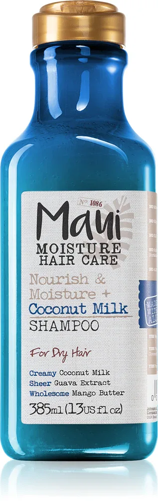 Maui Moisture Nourish & Moisture + Coconut Milk - Увлажняющий шампунь для сухих волос, 385 мл